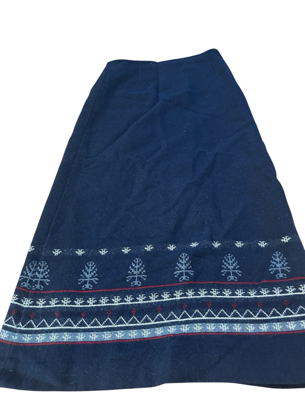 Vintage Pendleton  Size 8 Wool A-Line Winter Skirt with Nordic Border